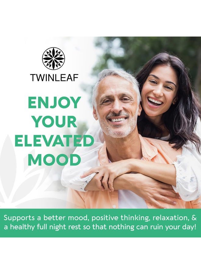 TWINLEAF 5 HTP Supplement for Mood Support - Made in USA - Natural Manganese & L-tryptophan Capsules - 5-HTP Booster for Men & Women - Proprietary Formula for Mood and Relaxation - 60 Vegan Capsules - Image 4